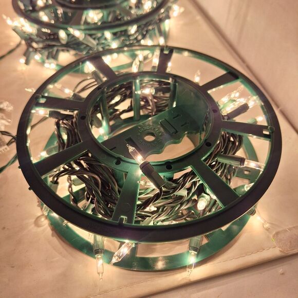 Christmas Lights Rolls Bundle 5 Strings Multicolor White Blue Red Carrying Case - Picture 8 of 13